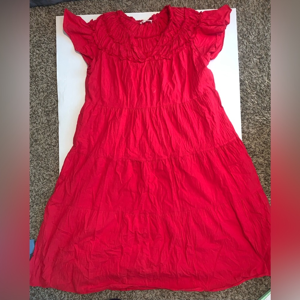 Red maxi dress